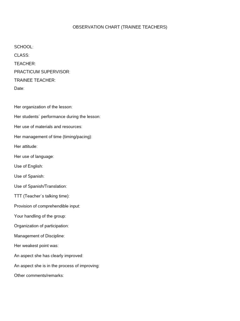 Observation Chart | PDF