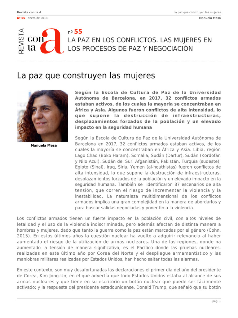 La Paz Construyen Las Mujeres | PDF | Masculinidad | Mujer
