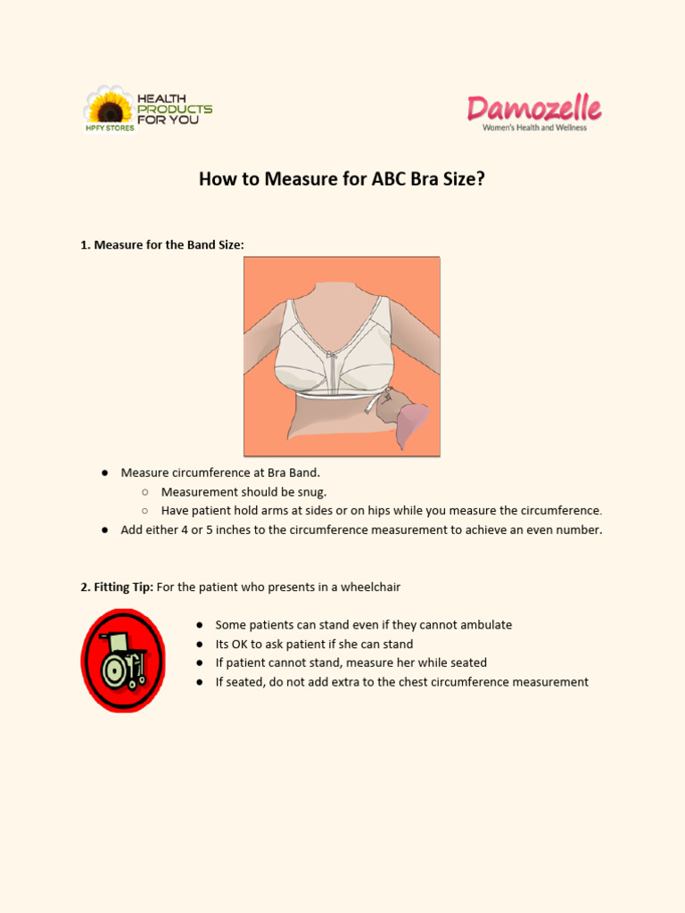 How To Measure For Abc Bra Size | PDF