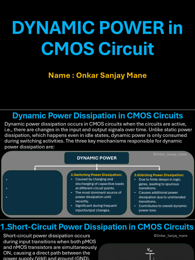 Dynamic Power Dissipation in CMOS | PDF | Cmos | Logic Gate