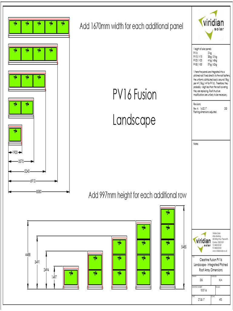 10 011d pv16 fusion landscape overall array dimensions pdf