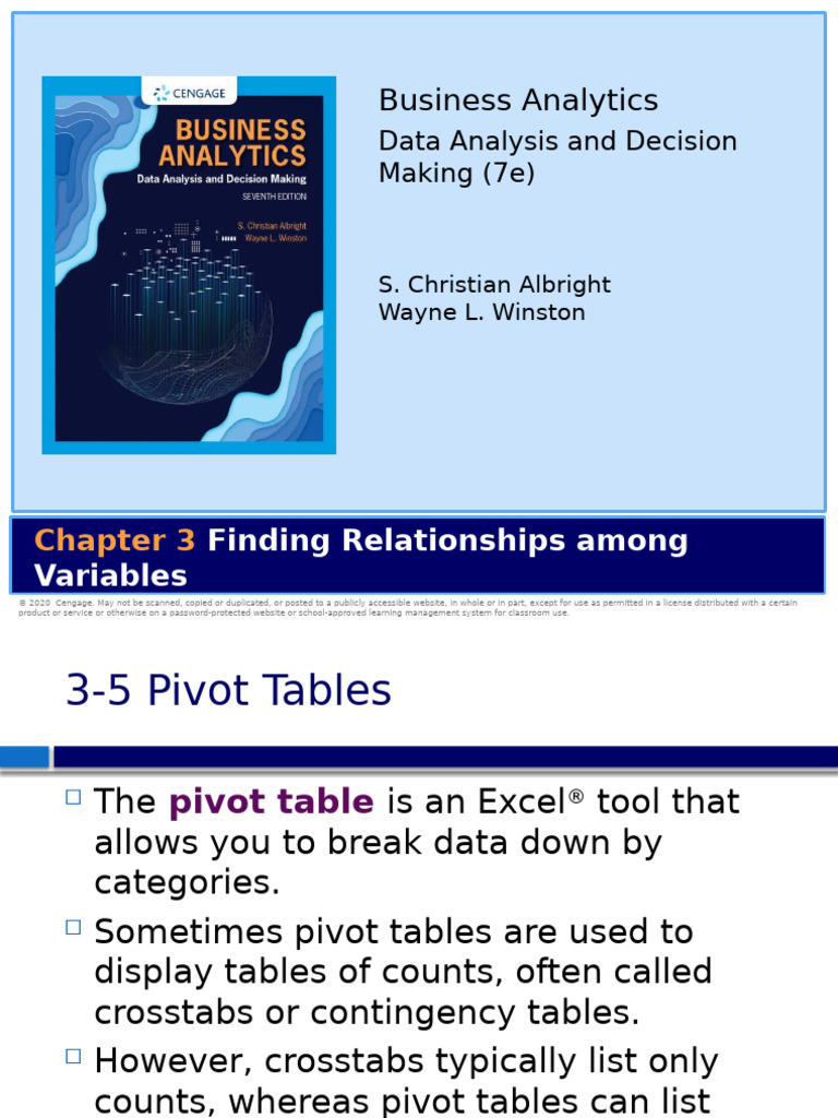 Pivot Tables | PDF | Data Management | Computing