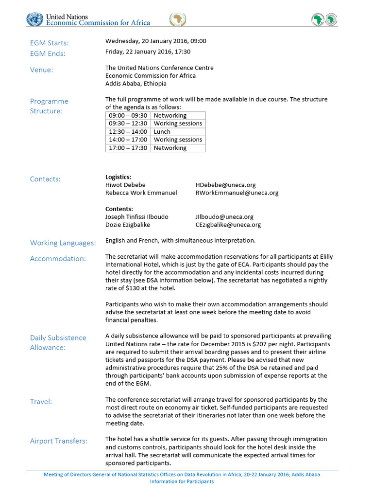 Egm For Dgs - Information For Participants-Final-En | PDF | Travel Visa