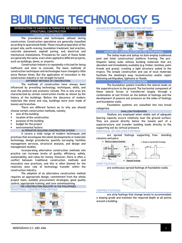Alternative Structural Construction Methods | PDF | Deep Foundation ...