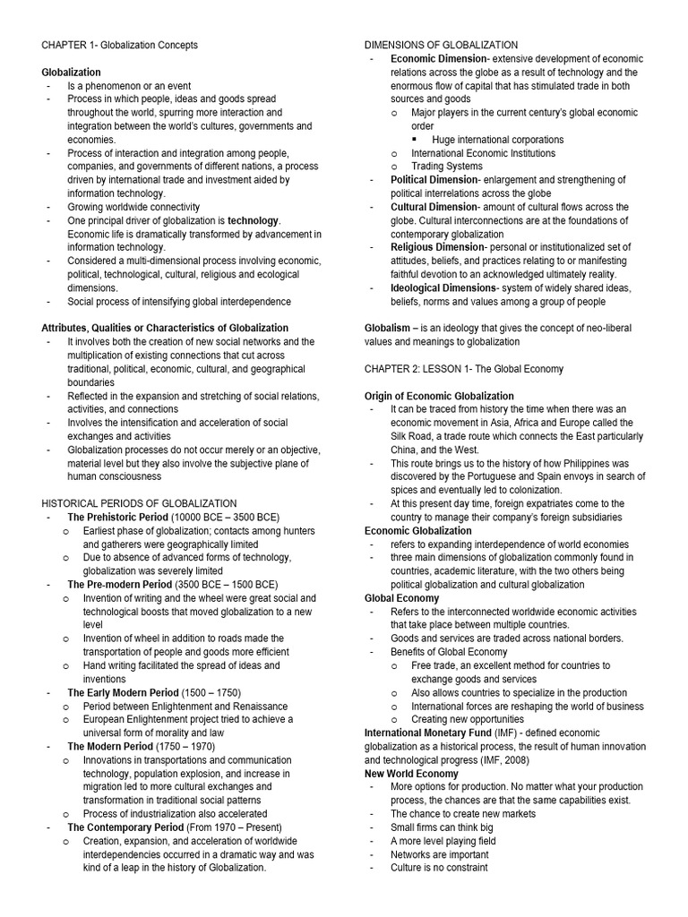 Understanding Globalization Concepts | PDF | Globalization | Asia
