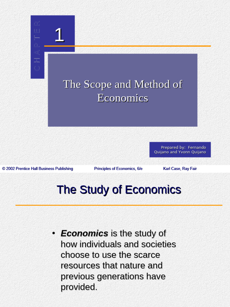 1. Scope and Method of Economics | PDF | Economics | Opportunity Cost