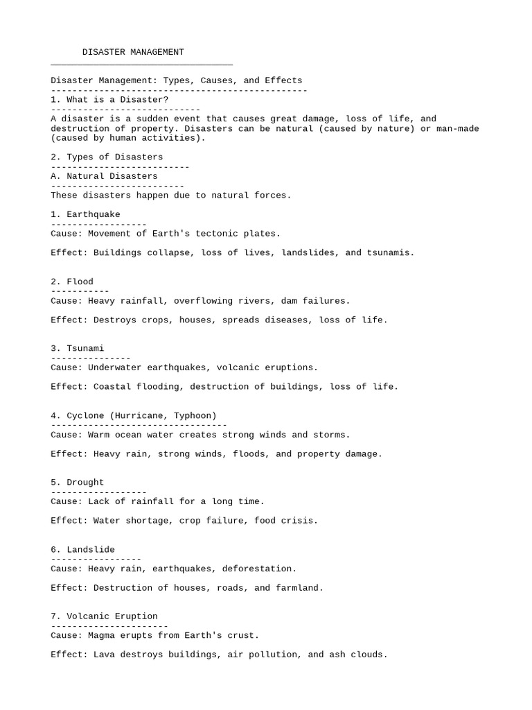 Comprehensive Guide to Disaster Management | PDF | Natural Disasters ...