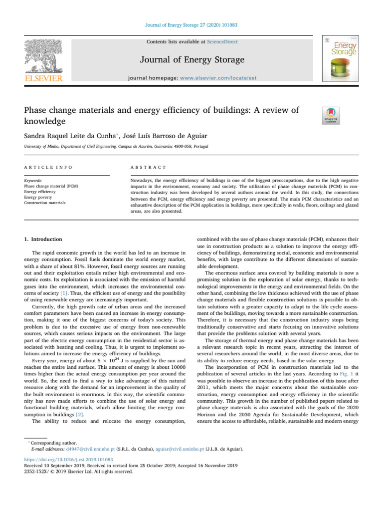 Image showcasing Phase Change Materials and Energy Efficiency of Buildings-A Review of ...