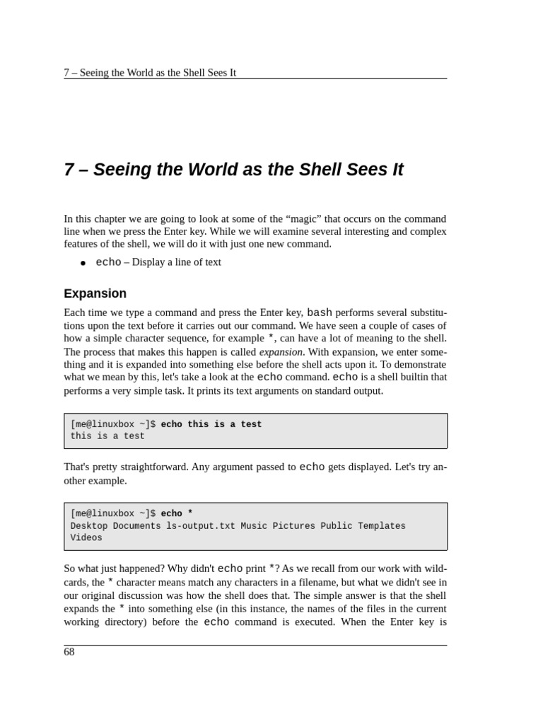 7 How Shell See | PDF | Filename | Command Line Interface