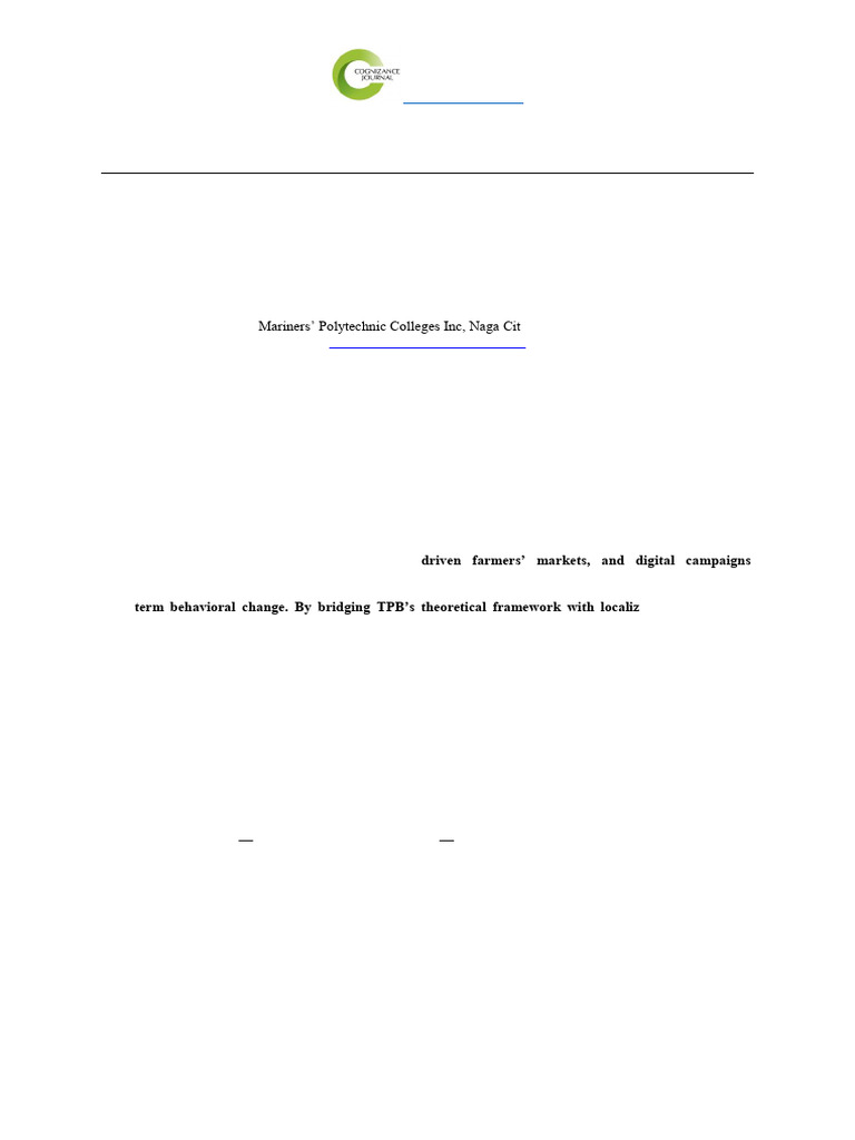 Healthy Food Impact on Consumer Behavior | PDF | Behavior | Consumer ...