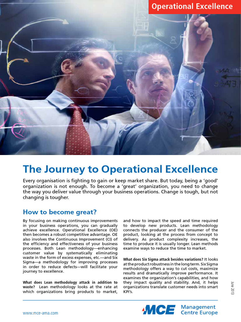 Achieving Operational Excellence Guide | PDF | Six Sigma | Business