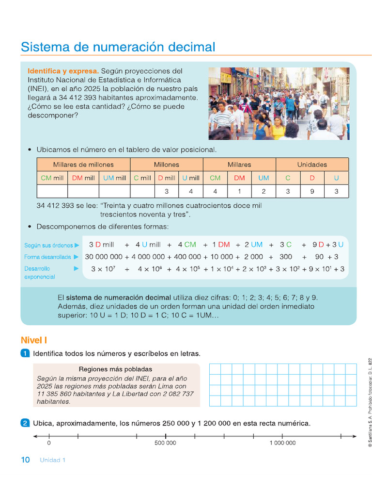 Sistema de Numeracion Decimal | PDF