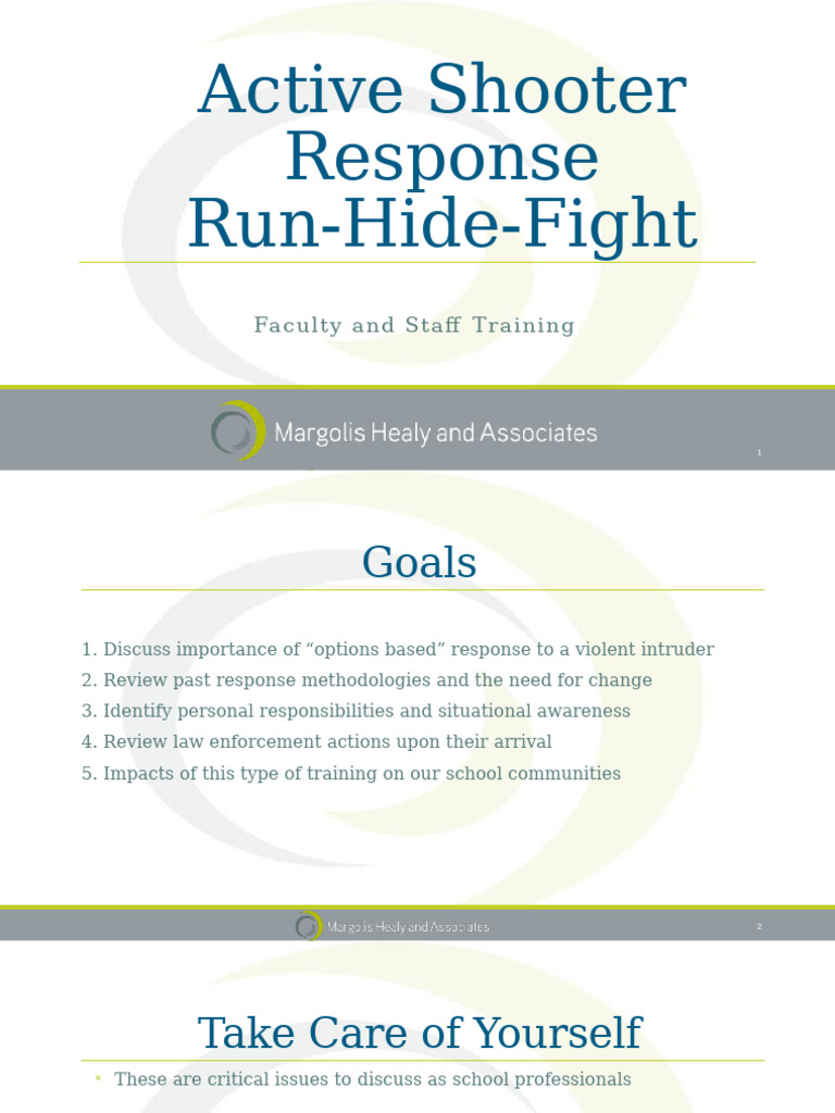 Active Shooter Response Training Guide | PDF | Emergency Evacuation ...