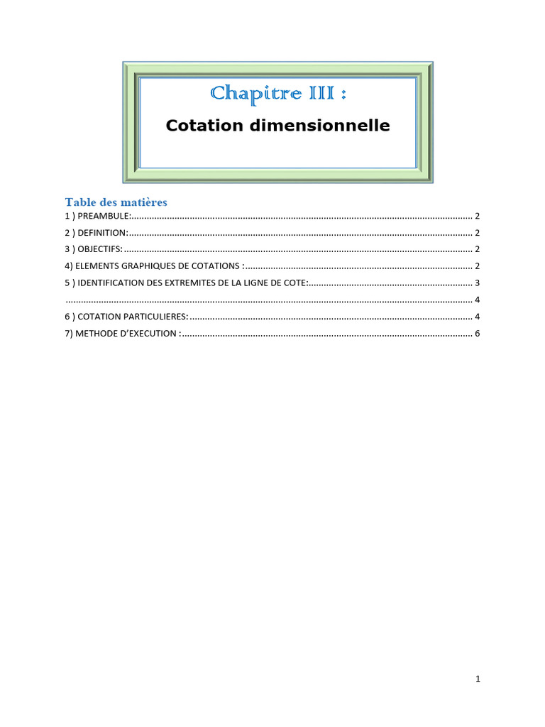 Cotation Dimensionnelle et Méthodes | PDF | Diamètre | Dessin