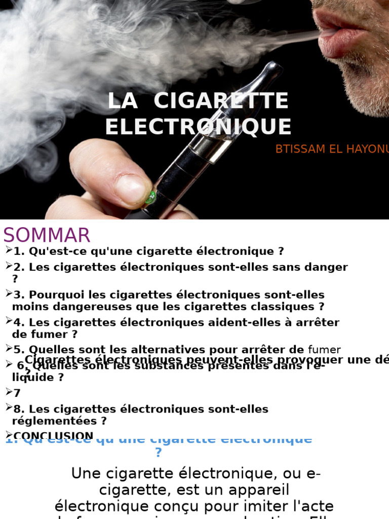 Cigarette électronique : risques et alternatives | PDF | Cigarette ...