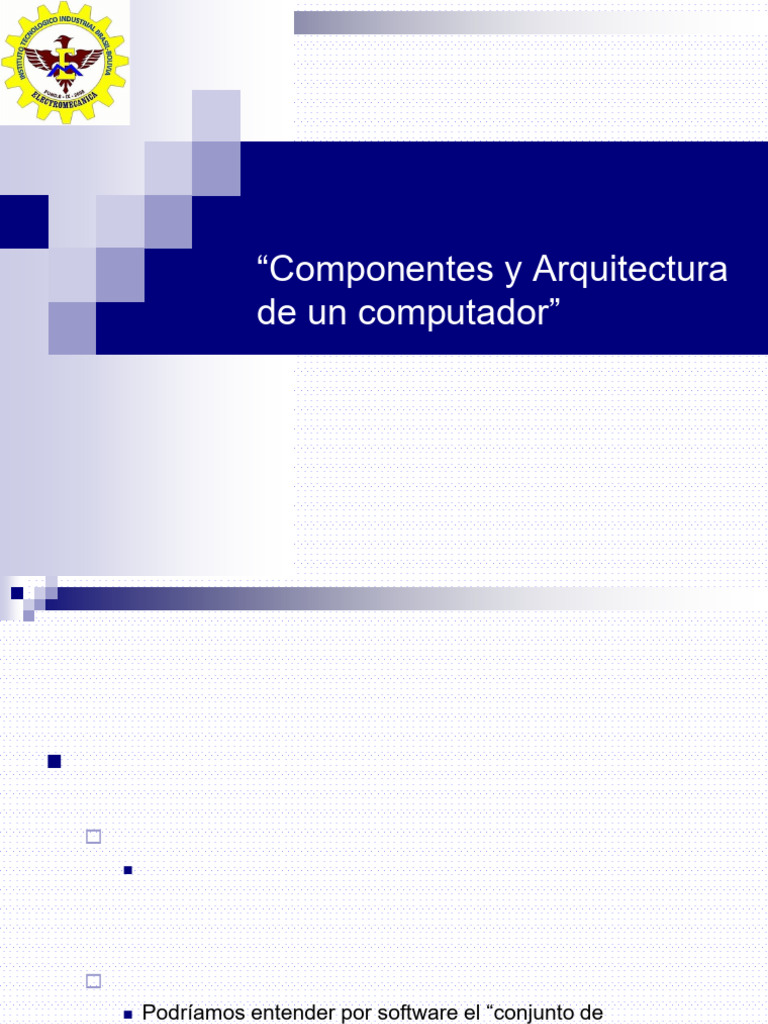 Componentes y Arquitectura del Computador | PDF | Hardware de la ...