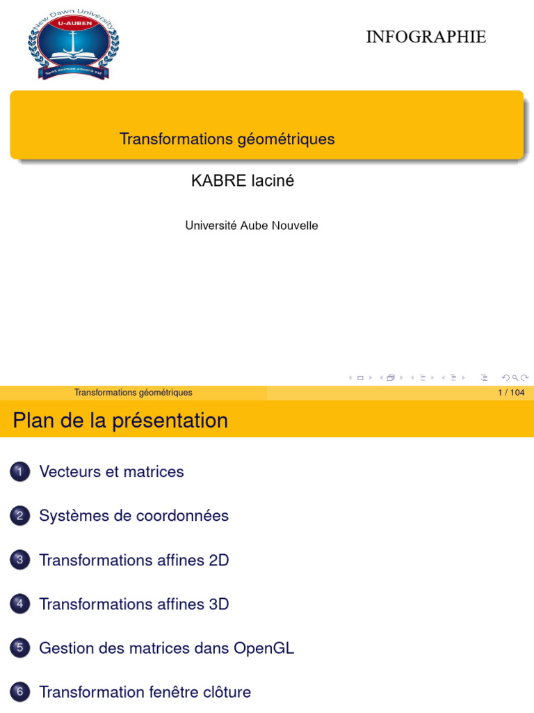 Guide des transformations géométriques | PDF | Coordonnées cartésiennes ...