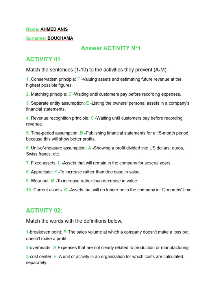 Activity N°1 | PDF