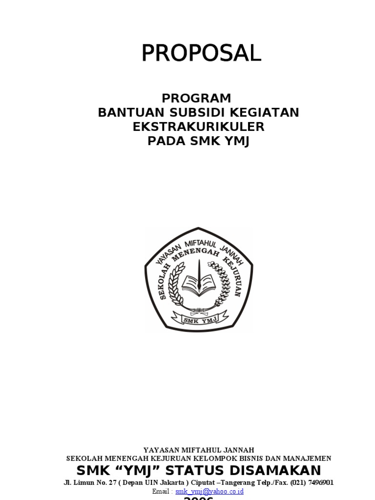 Proposal Kegiatan Ekstrakurikuler Sekolah Doc Revisi Id