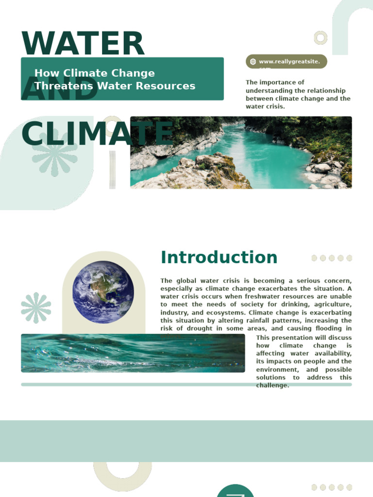 Climate's Threat to Water Resources | PDF | Water Scarcity | Water