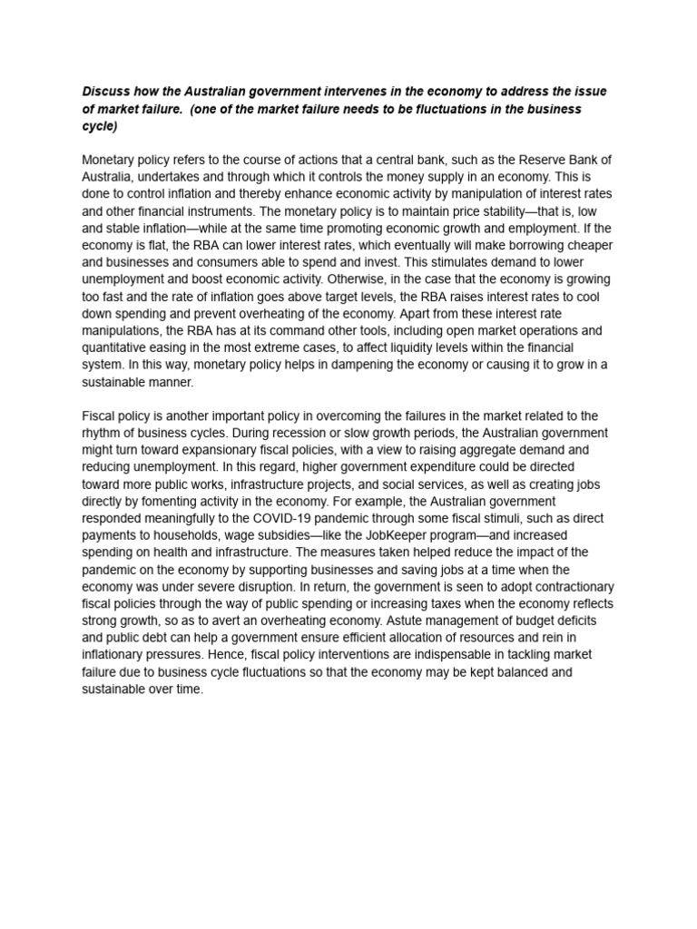 Monetary and fiscal policy interventions pdf
