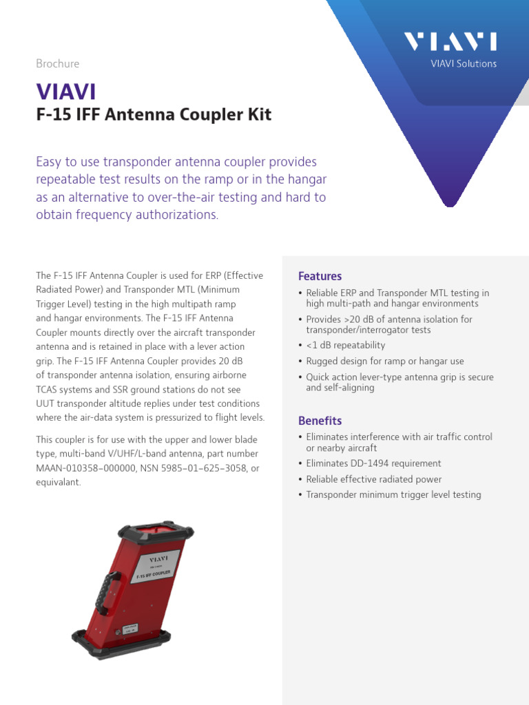 F-15 IFF Antenna Coupler Kit | PDF | Telecommunications ...