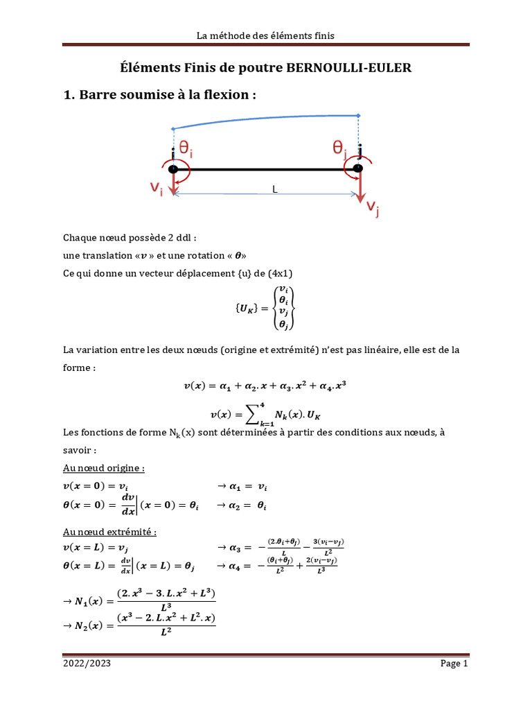 Résumé de la méthode des éléments finis | PDF | Méthode des éléments ...