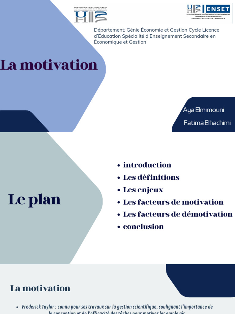 Facteurs de Motivation au Travail | PDF | Motivation | Motivant