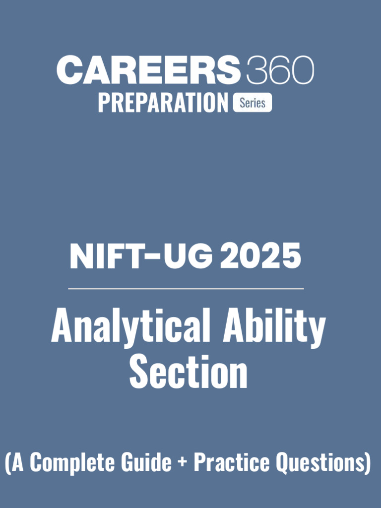 NIFT-UG 2025 Analytical Ability Guide | PDF | Reason | Inductive Reasoning