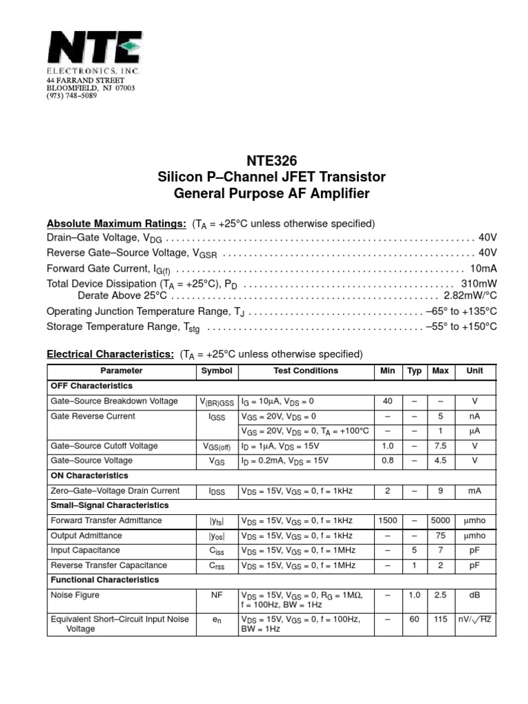 Nte 326 | PDF | Technology & Engineering