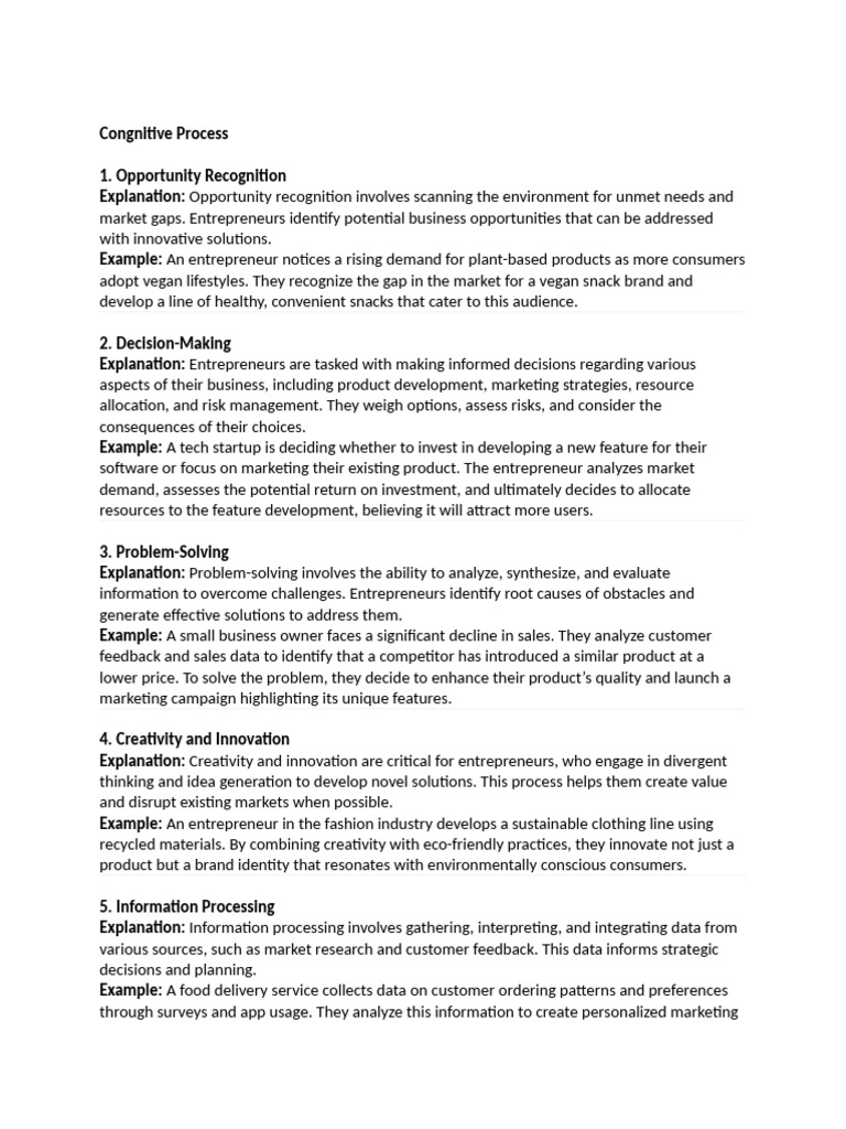 Cognitive Process Simple Meaning