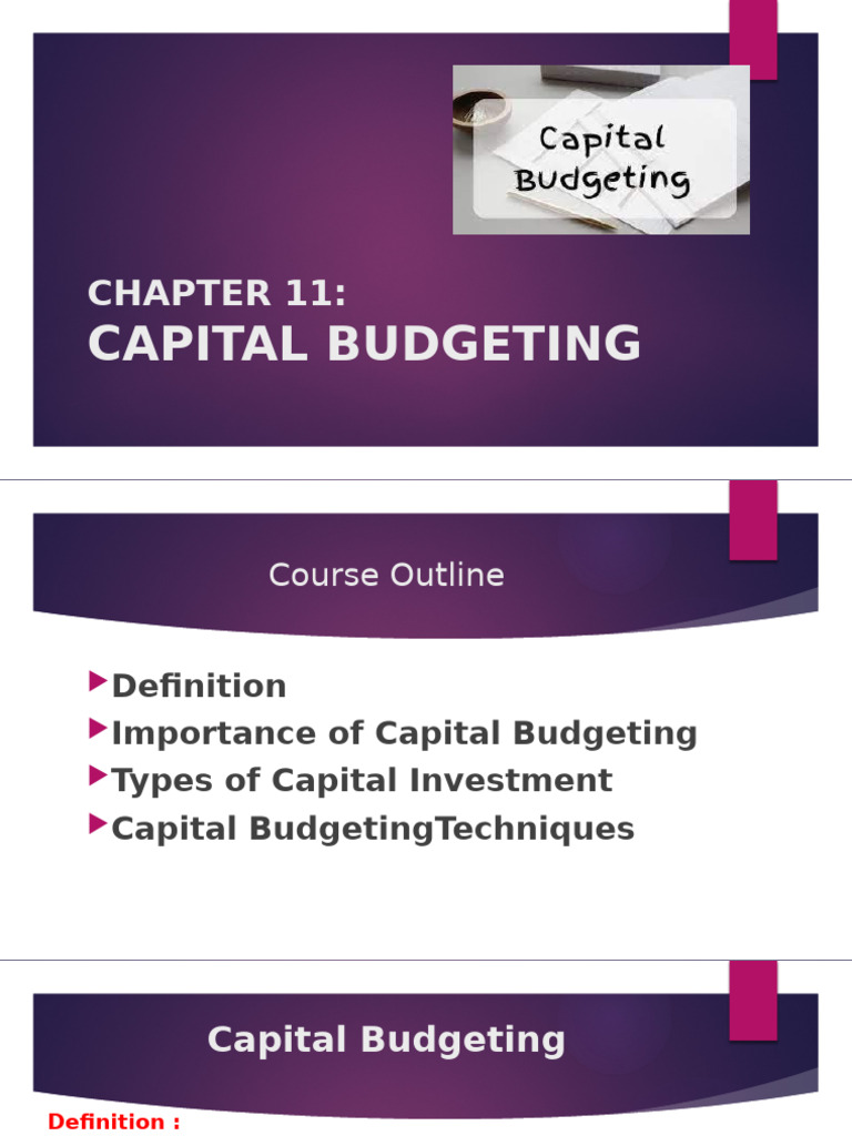 Capital Budgeting Techniques Explained | PDF | Internal Rate Of Return ...