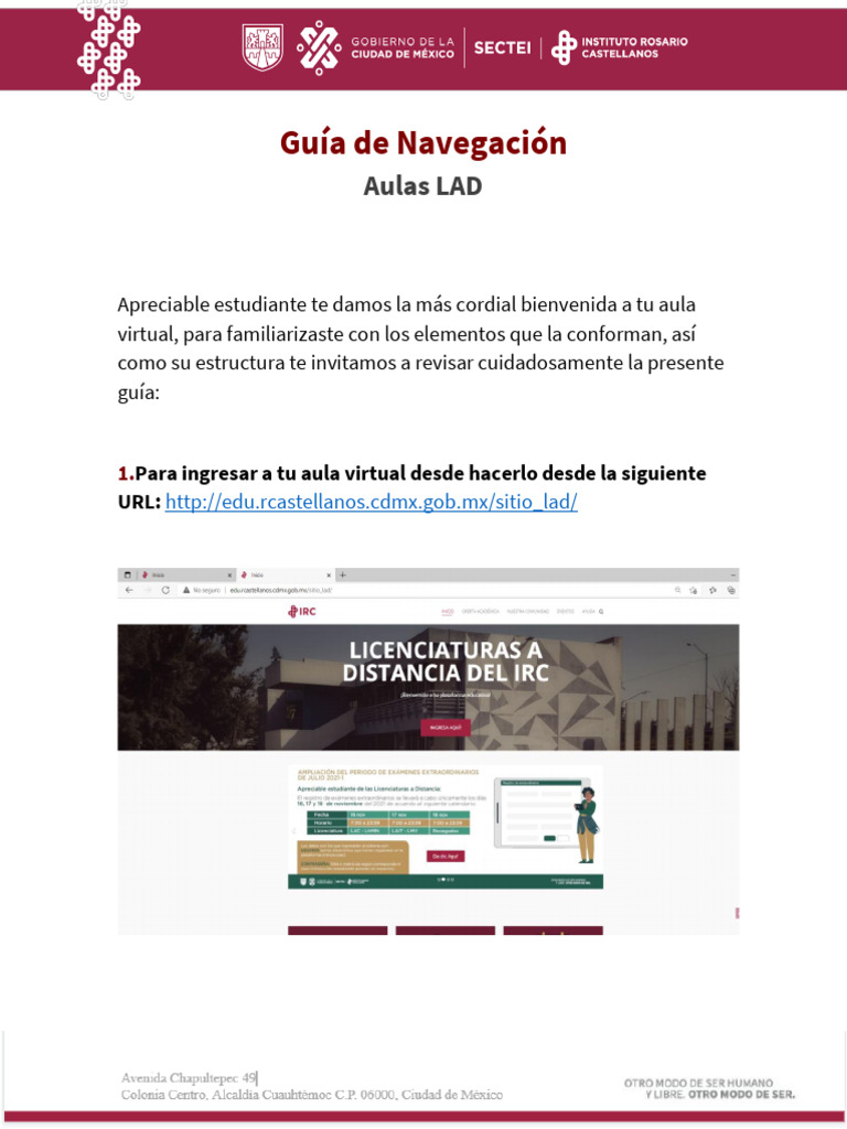 Guía de Navegación para Aulas LAD | PDF | ciberespacio | Red mundial
