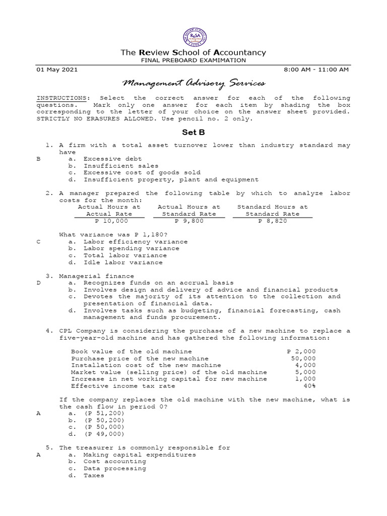 Cost Of Goods Sold Questions And Answers