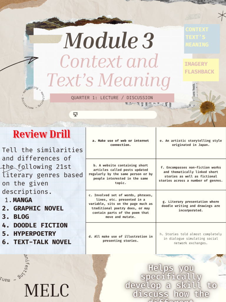 Understanding Context in Literary Texts | PDF | Novels | Genre