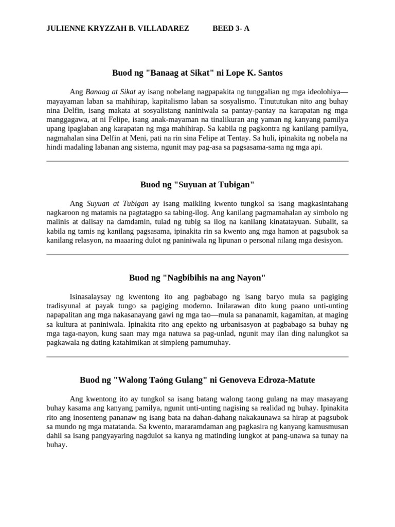 BUOD | PDF