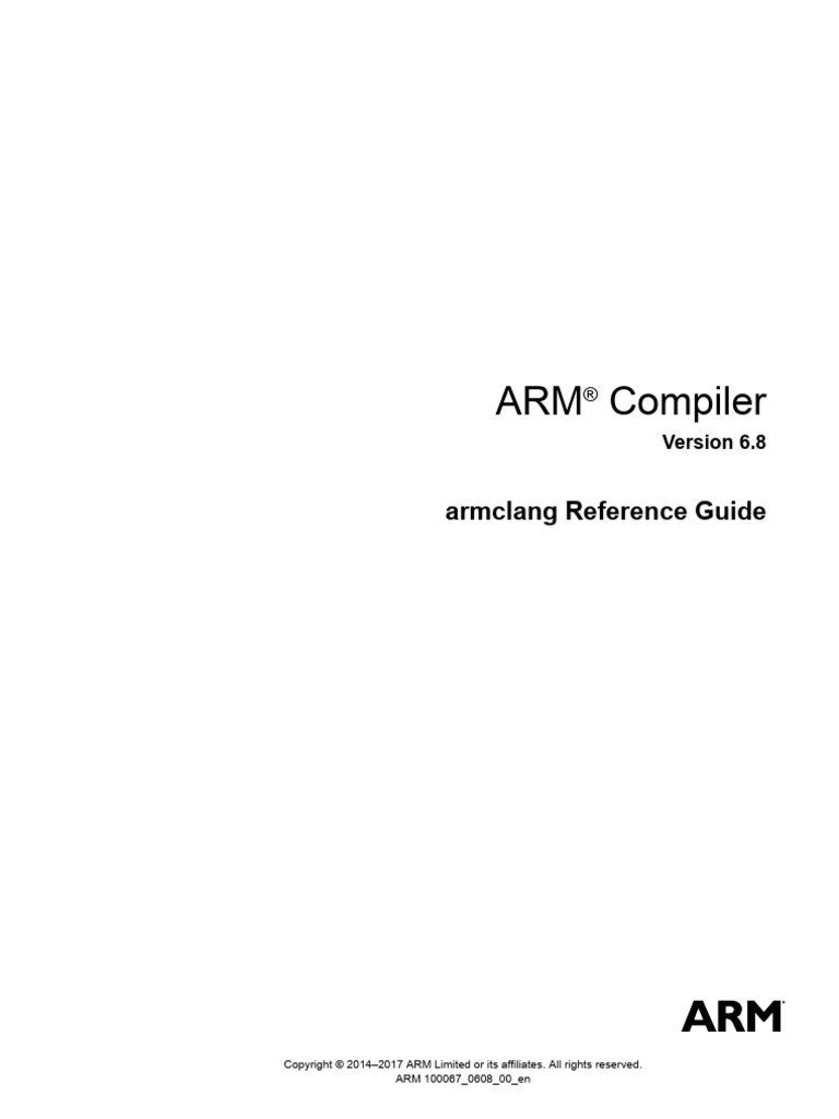 Armclang Reference Guide 100067 0608 00 en | PDF | C++ | Reserved Word