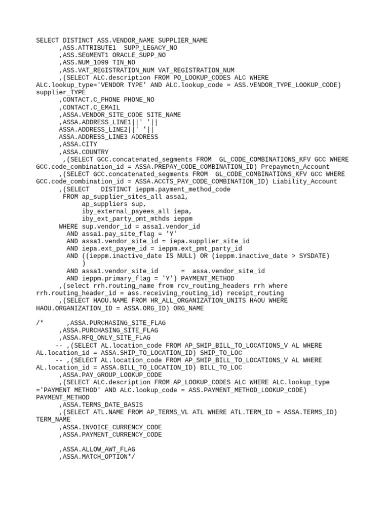 Supplier Data Query Optimization | PDF