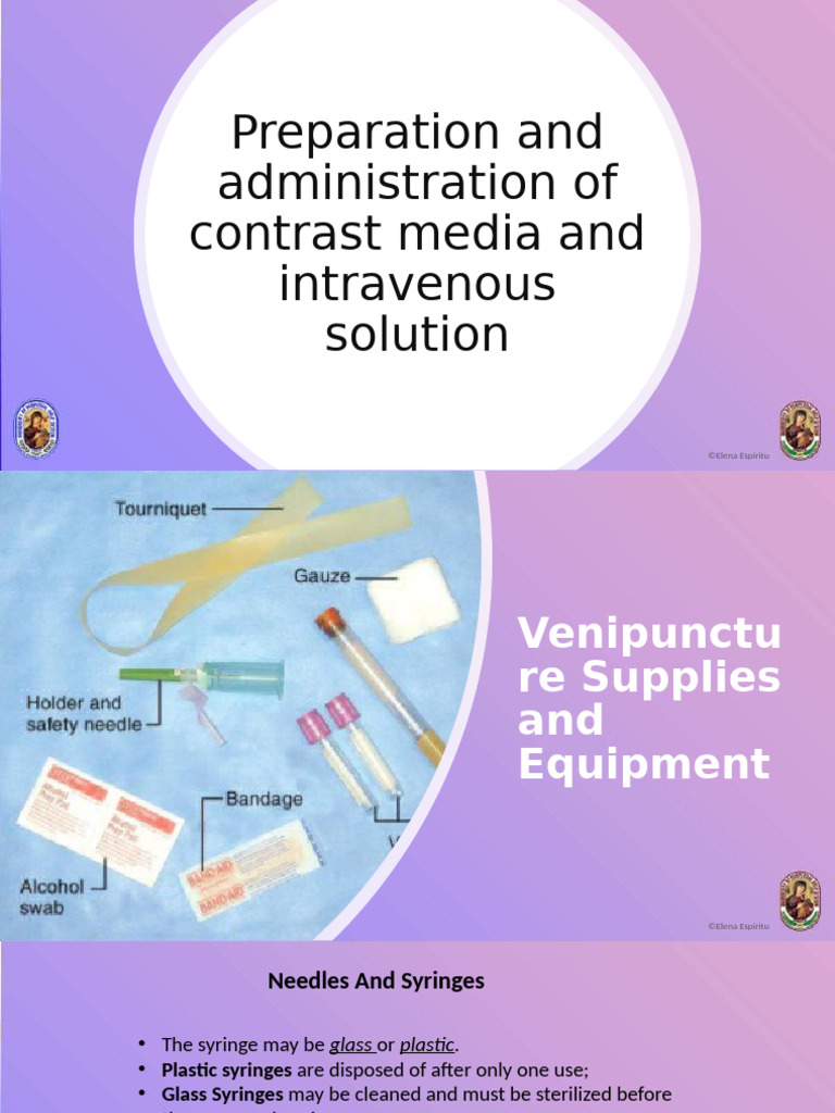 9. Preparation and Administration 1 | PDF | Syringe | Intravenous Therapy