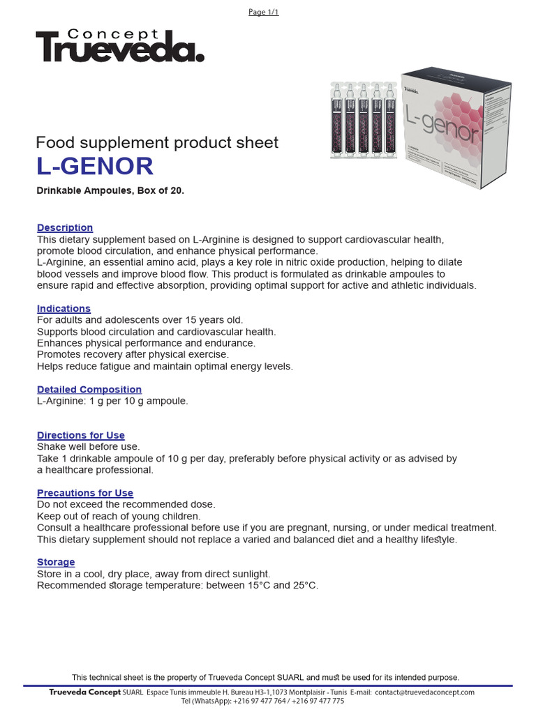 L-Arginine Drinkable Ampoules Overview | PDF | Arginine | Dietary ...