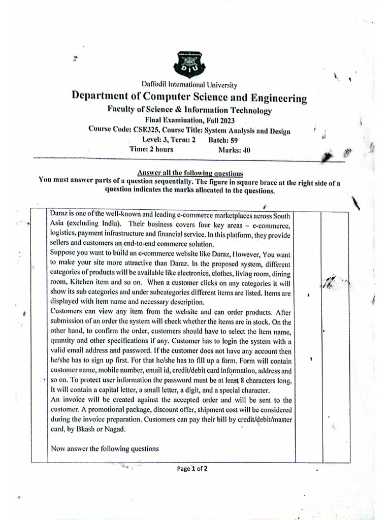 Final System Analysis and Design | PDF