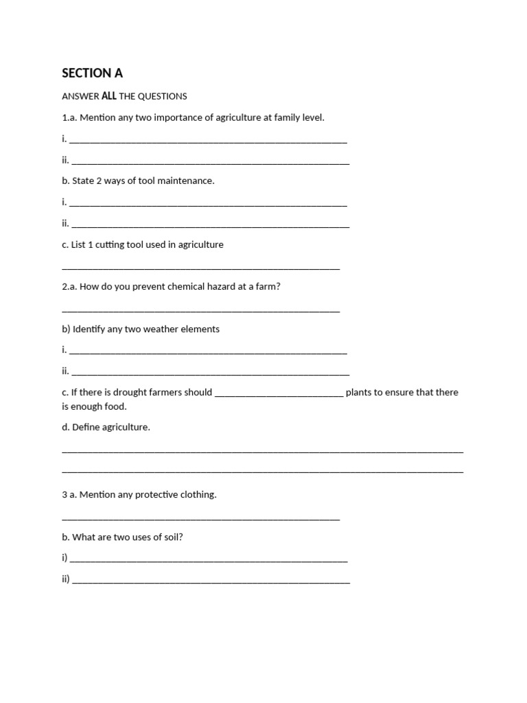 2024 Grade 5 P2 Agriculture | PDF | Agriculture | Soil