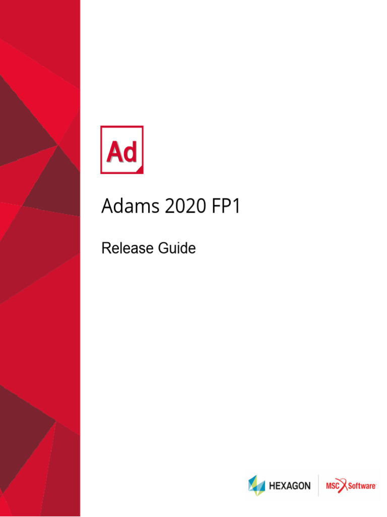 Adams 2020 fp1 Doc Release | PDF | Technical Support | Simulation