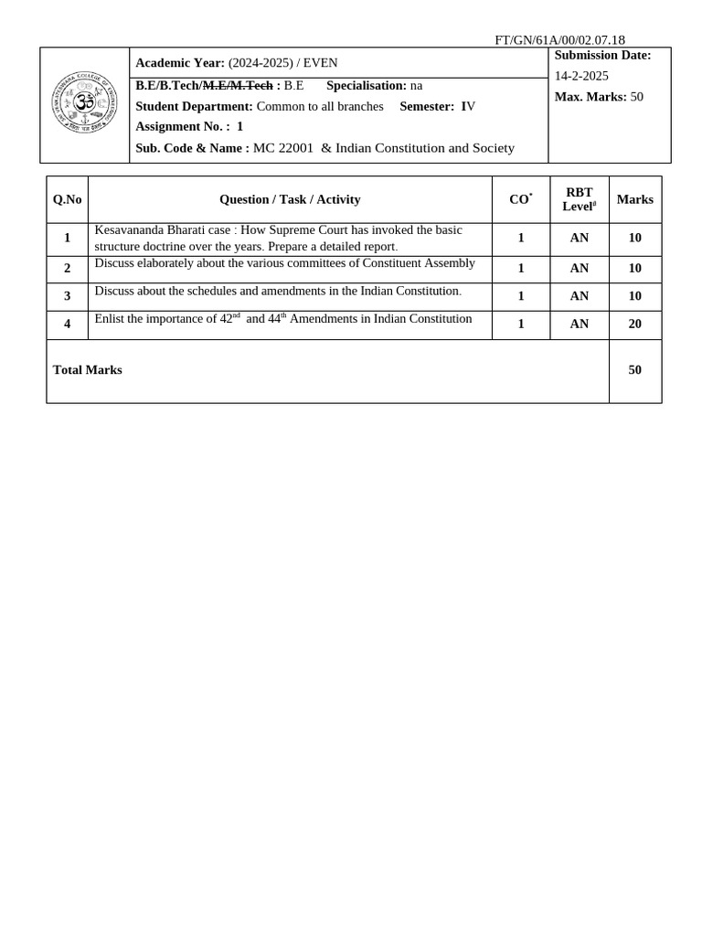 MC 22001 Assignment 1 | PDF
