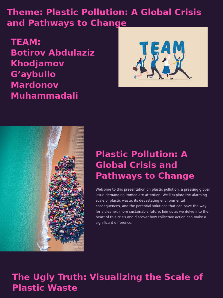 Plastic Pollution: Global Crisis Solutions | PDF | Plastic | Recycling