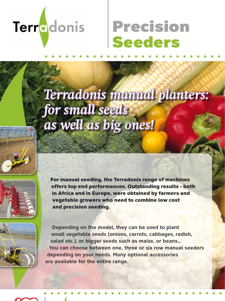 Terradonis Manual Seeder Overview | PDF | Tractor | Vegetables