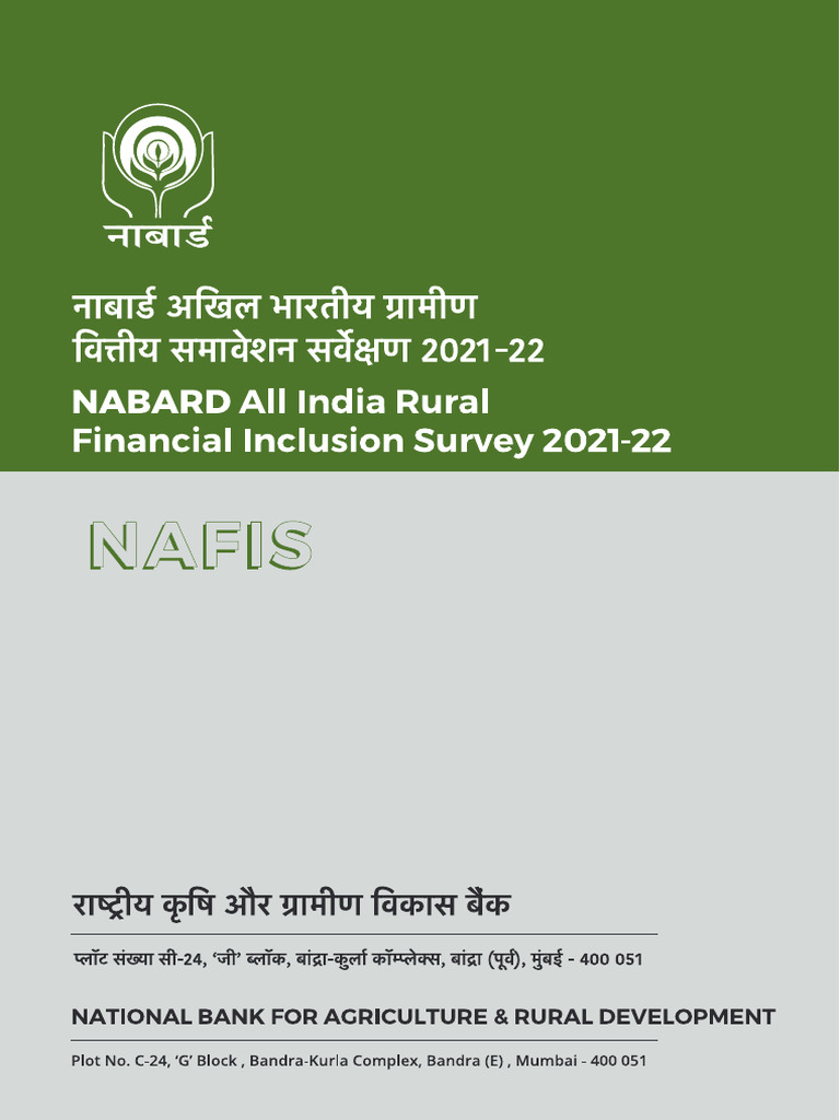NABARD Rural Financial Inclusion Survey 2021-22 | PDF | Financial ...
