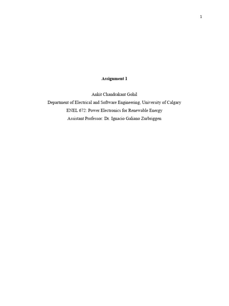 ENEL672 Assignment1 | PDF | Rectifier | Ac Power