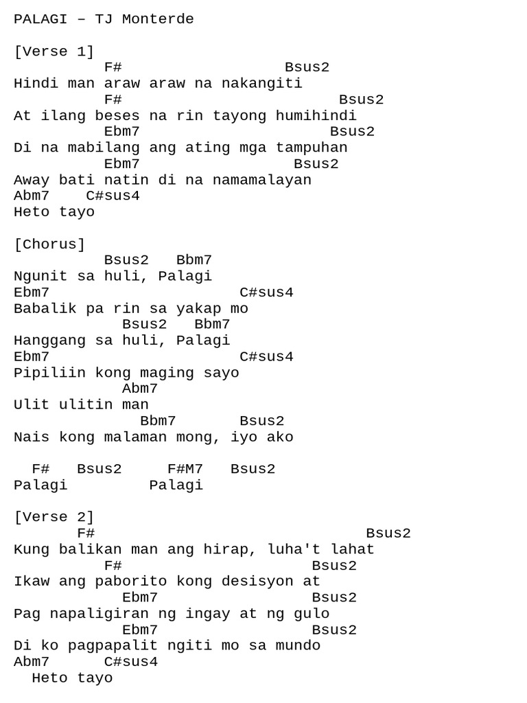 Palagi TJ Monterde | PDF