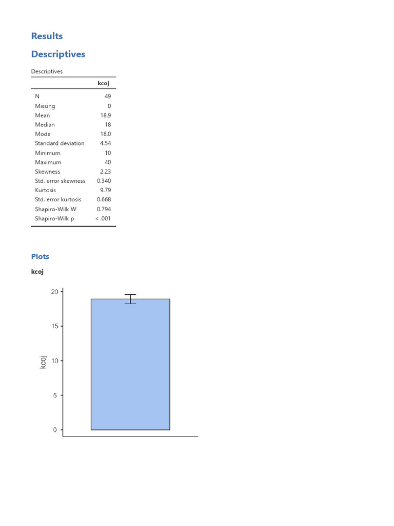 KCOJ Statistical Analysis Results | PDF